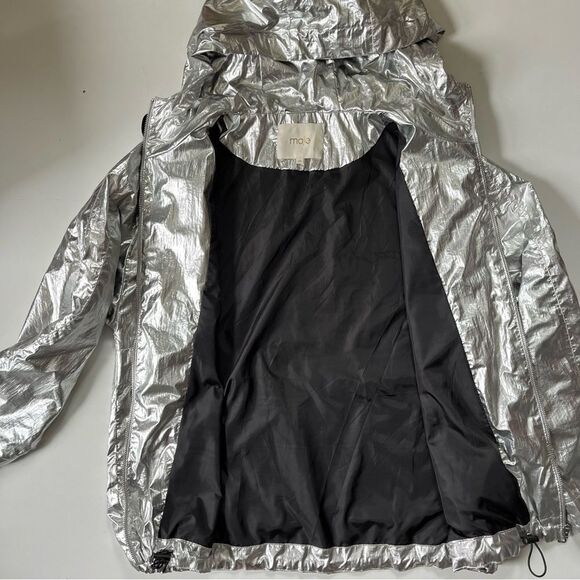 MAJE BOOMER METALLIC WINDBREAKER JACKET IN MULTI 38 - Picture 7 of 15